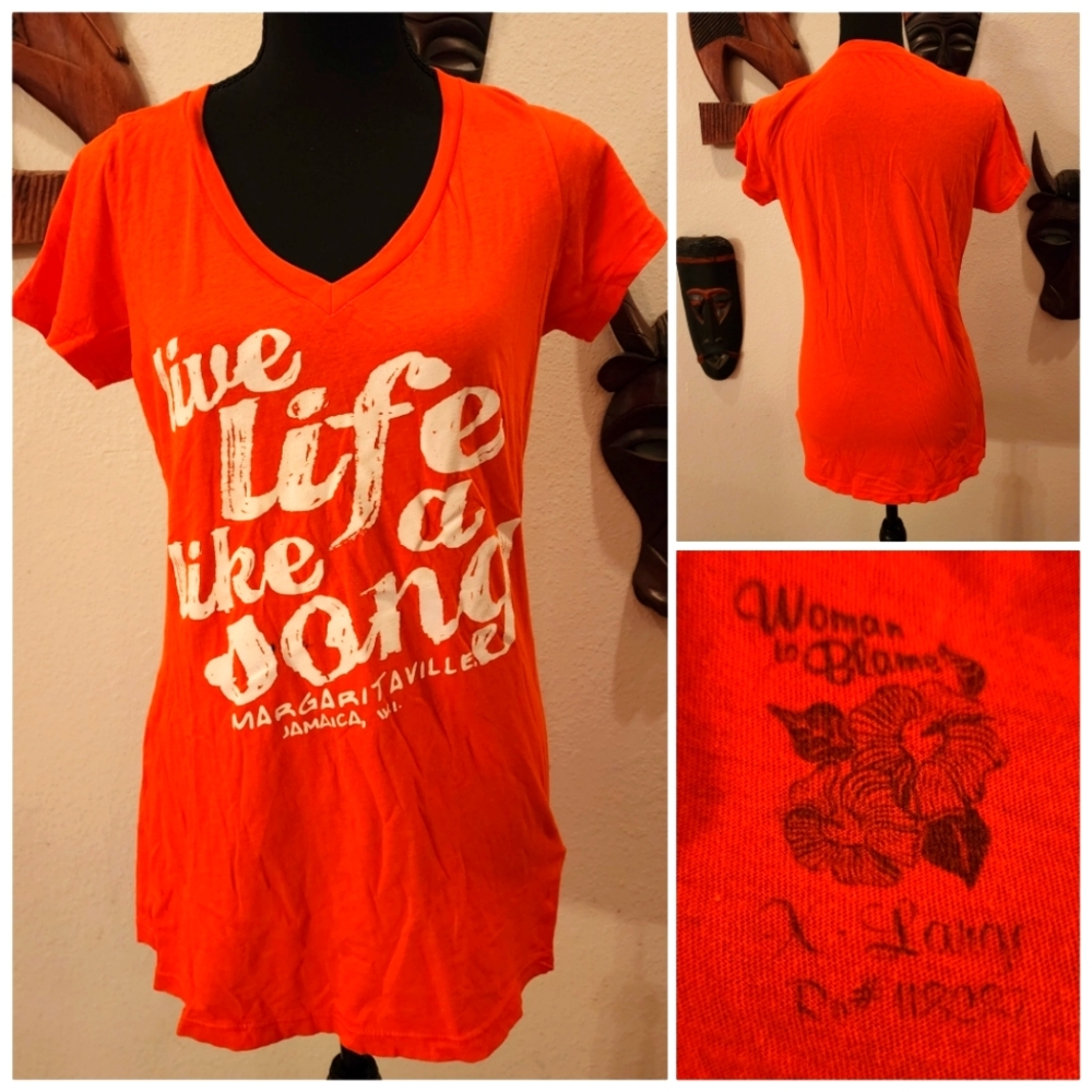 "Live Life Like a Song: Margaritaville Jamaica" Semi-Fitted SS Tee, Size XL